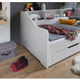 AUSZIEHBETT 90-180/200 cm  in Weiß  - Buchefarben/Weiß, KONVENTIONELL, Holzwerkstoff (90-180/200cm) - Carryhome