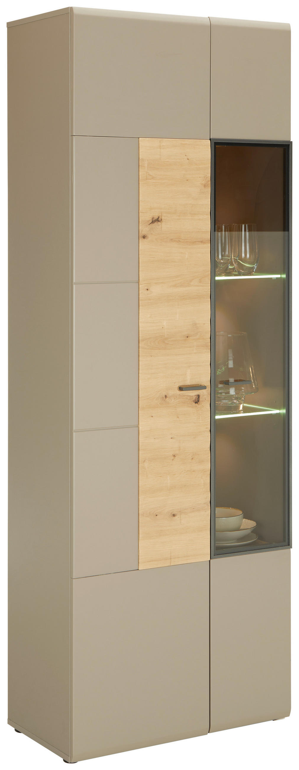 VITRINA boja hrasta   - boja hrasta, Moderno, pločasti materijal (70/197/38cm) - Mömax