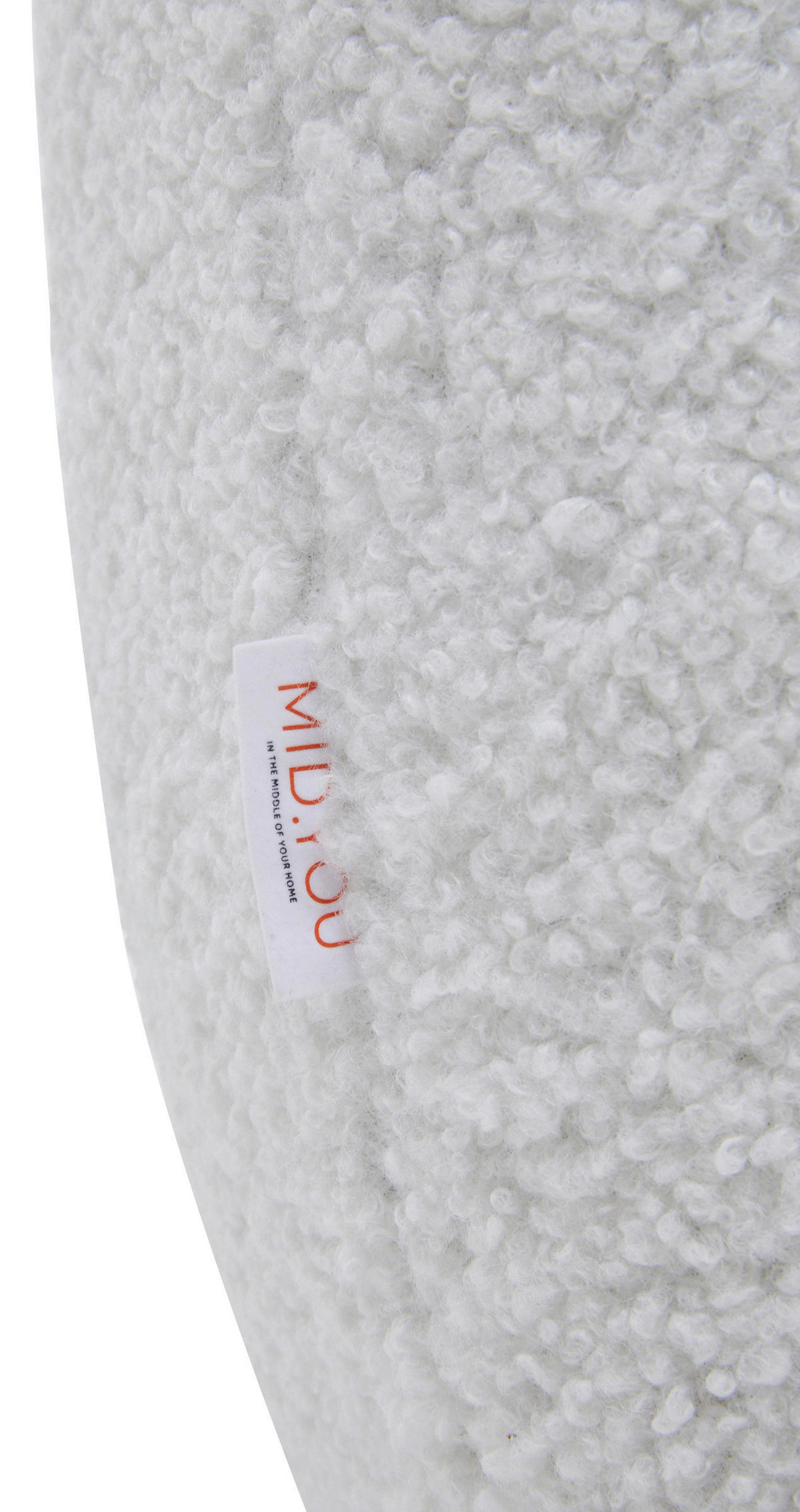 SESSEL Bouclé Weiß    - Schwarz/Weiß, MODERN, Textil/Metall (74/67/93cm) - MID.YOU