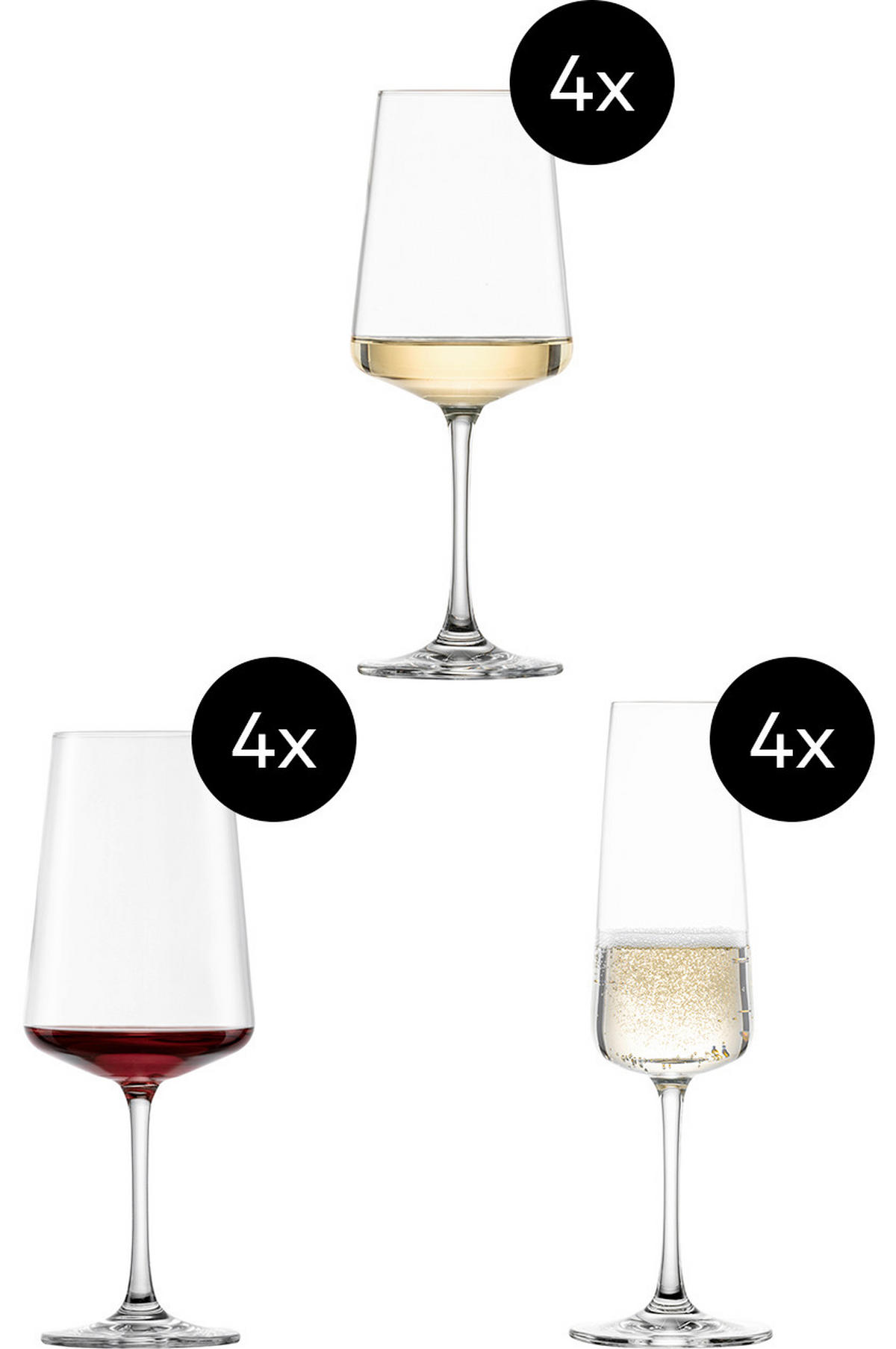 GLÄSERSET Miovino 12-teilig  - Transparent, Design, Glas - Schott Zwiesel