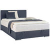BOXBETT 90/200 cm  in Dunkelblau  - Chromfarben/Dunkelblau, KONVENTIONELL, Kunststoff/Textil (90/200cm) - Boxxx
