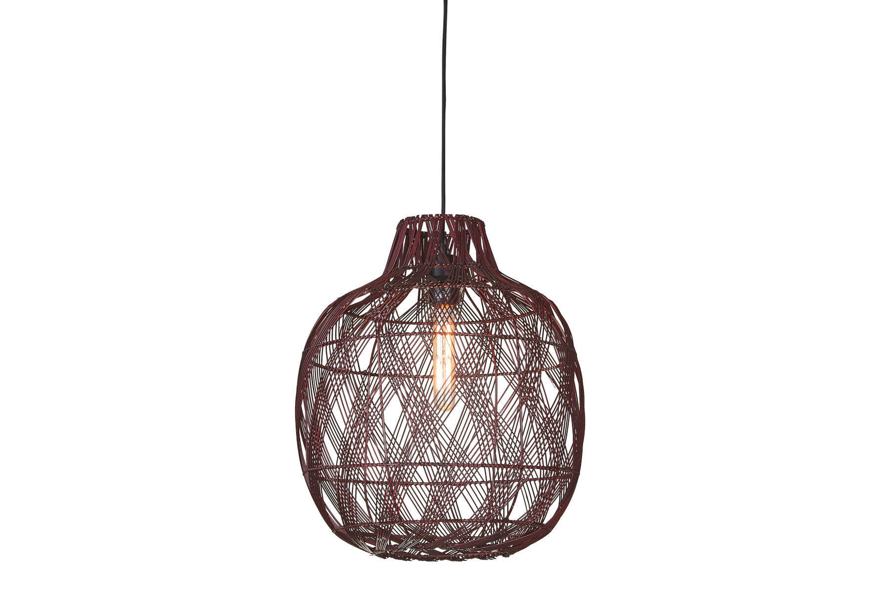 HÄNGLAMPA 40/50 cm - bordeaux, Basics, naturmaterial (40/50cm) - Good & Mojo