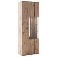 VITRINA antracit, boja hrasta   - boja hrasta/antracit, Konvencionalno, staklo/pločasti materijal (75/207/38cm) - Cantus