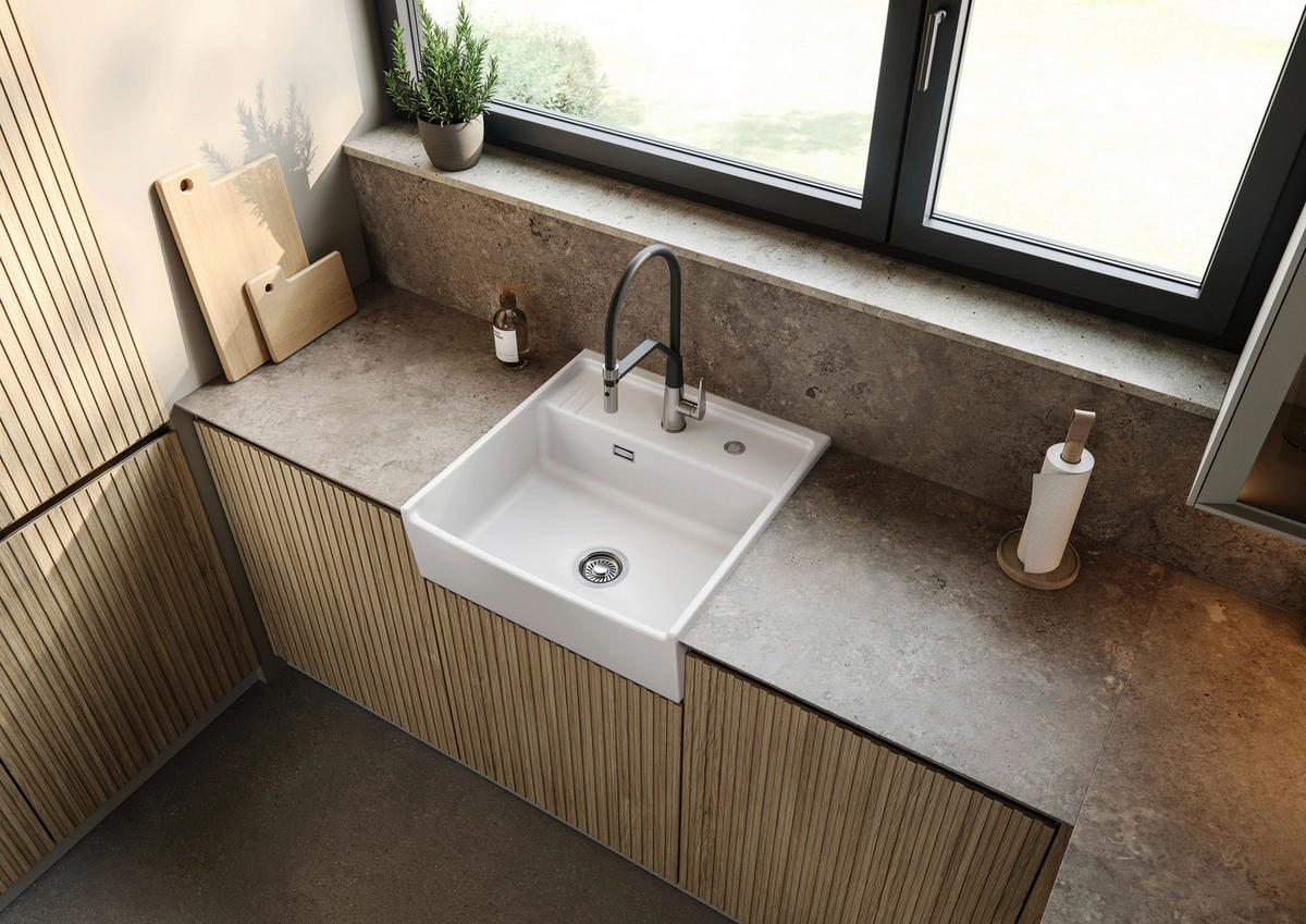 SPÜLE Kentro 60 / 59930119  - Beige, Basics, Keramik (59,5/20,0/61,8cm) - Systemceram