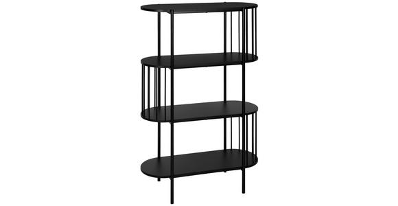 REGAL Schwarz  - Schwarz, Trend, Holzwerkstoff/Metall (80/133,5/34cm) - Xora