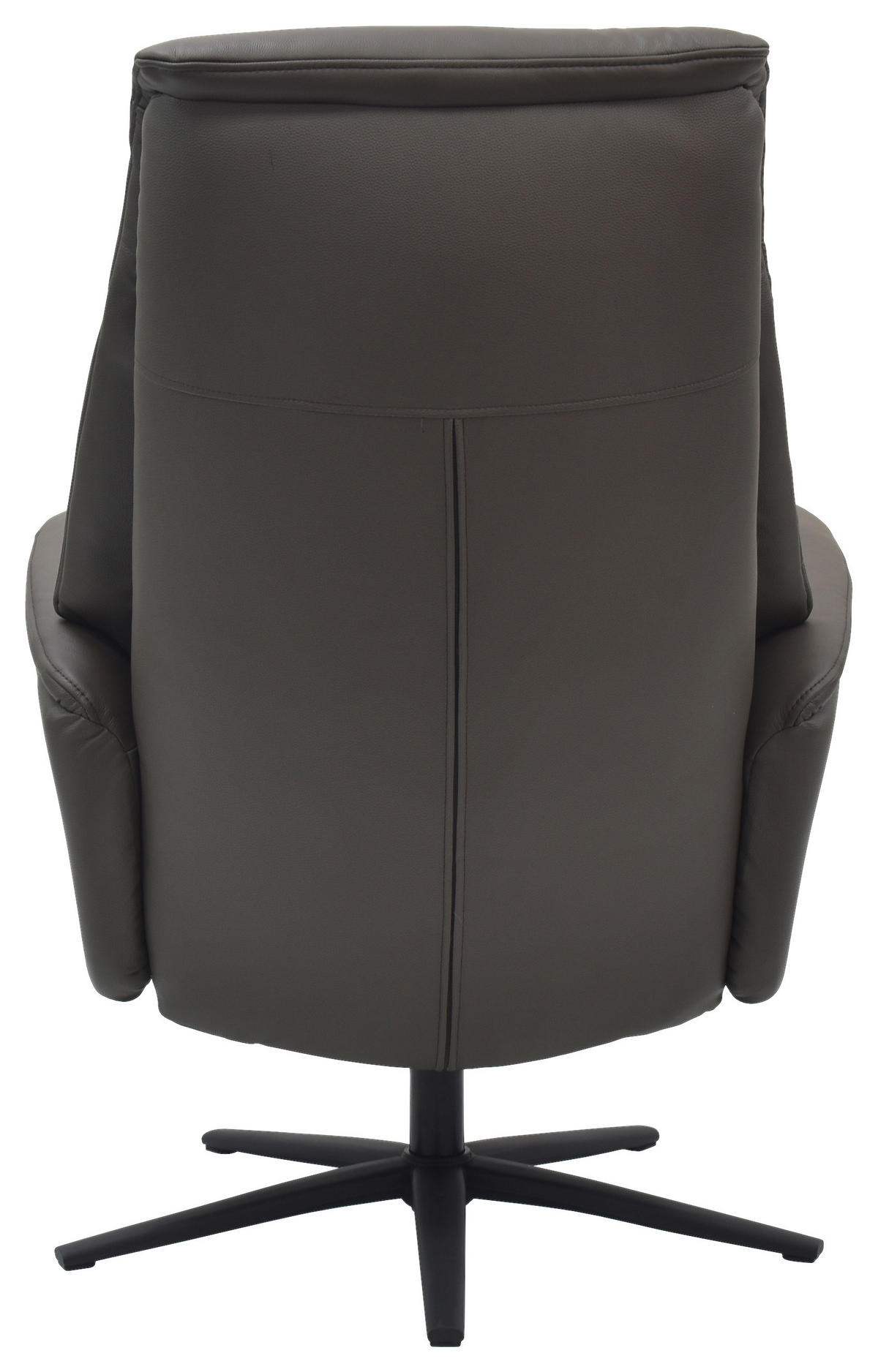 RELAXSESSELSET Lederlook Echtleder    - Dunkelbraun/Schwarz, Design, Leder/Holz (72/109/86/111/81cm) - Livetastic