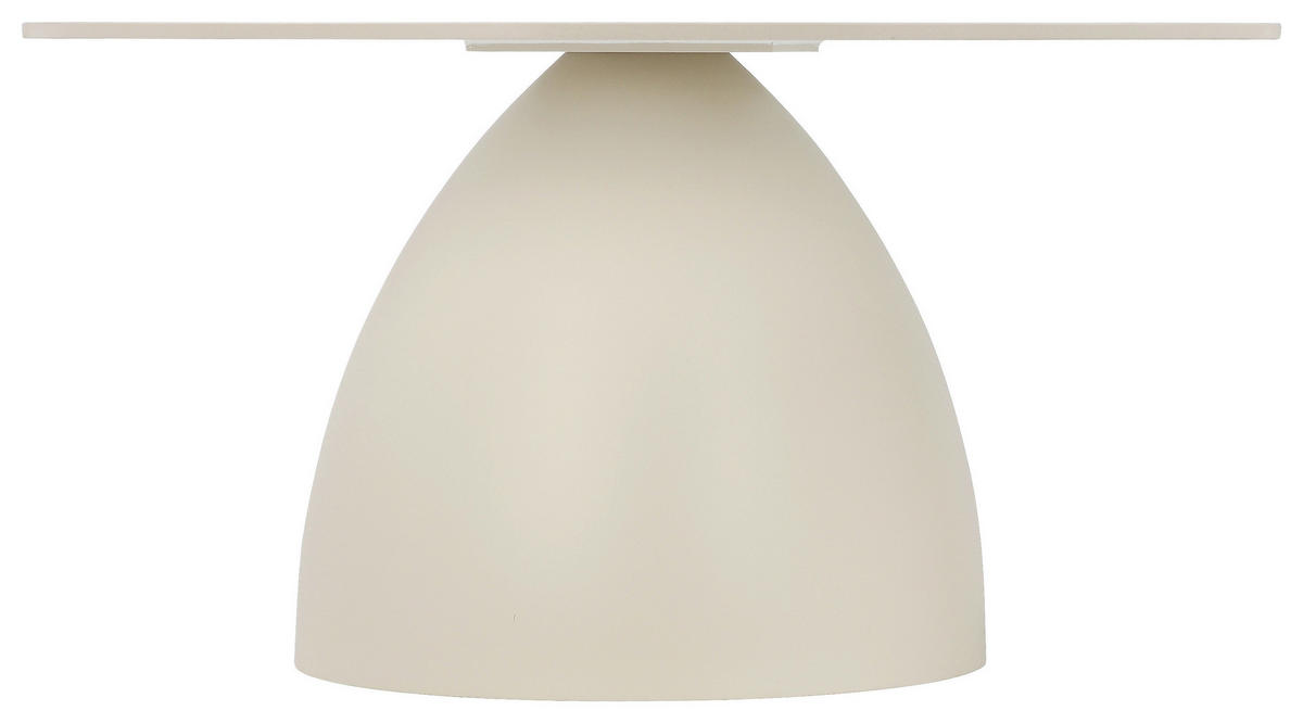 COUCHTISCH 84/74/42 cm oval Beige einfacher Aufbau  - Beige, Design, Stein/Metall (84/74/42cm) - Stylife