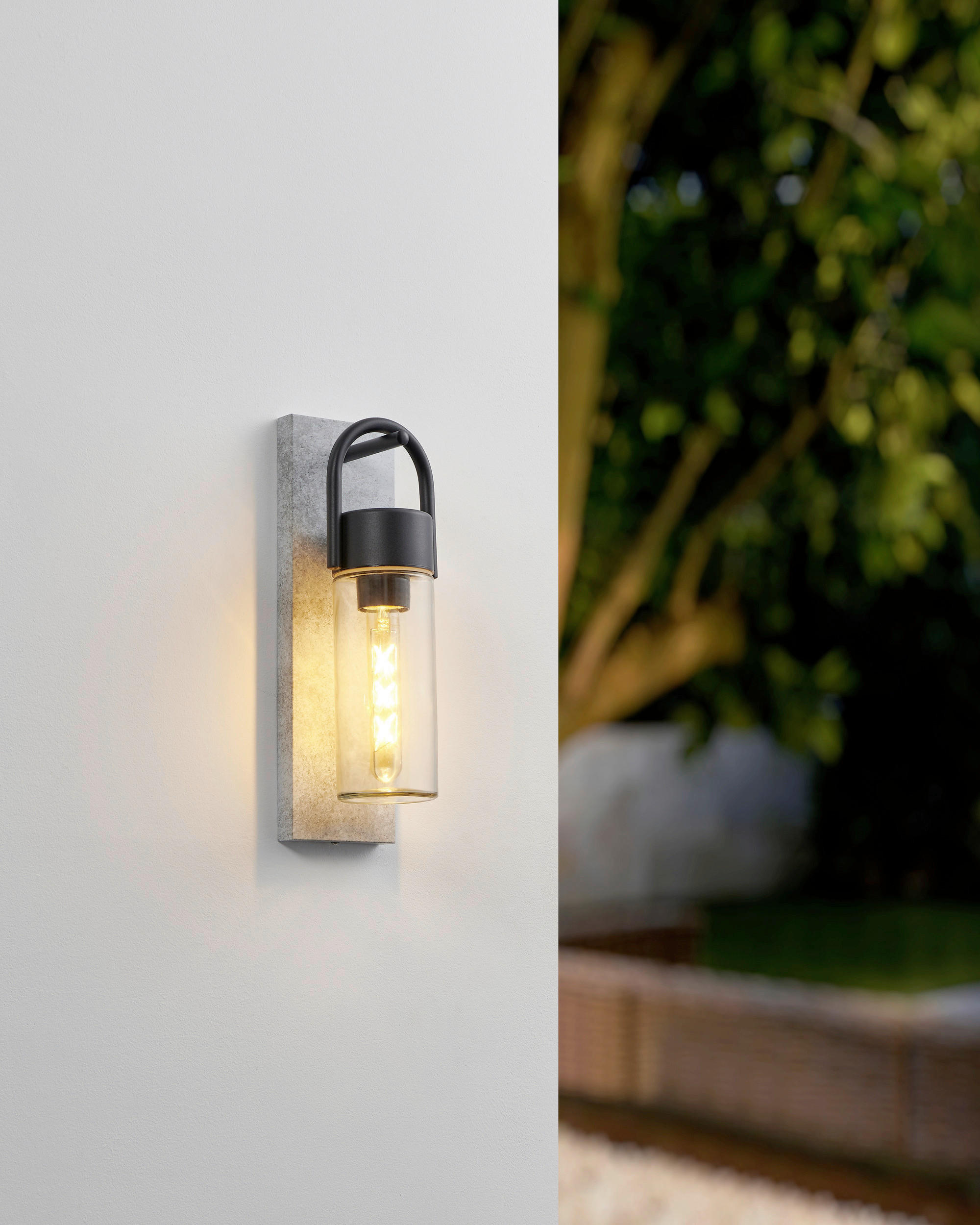 Thumbnail - Eglo AUßENWANDLEUCHTE Carraro, Grau, Klar, Schwarz, Metall, Glas, länglich,länglich, 11.5x38x13 cm, Lampen & Leuchten, A...