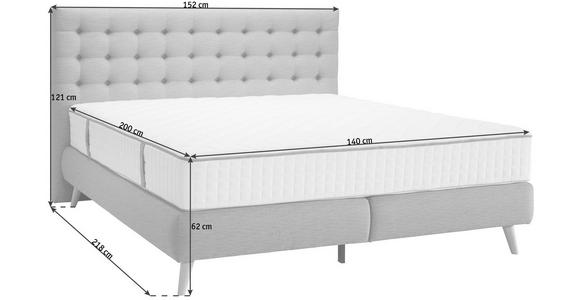 BOXSPRINGBETT 140/200 cm  in Blau  - Blau, Design, Holz/Textil (140/200cm) - Carryhome