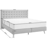 BOXSPRINGBETT 140/200 cm  in Dunkelgrau  - Dunkelgrau, Design, Holz/Textil (140/200cm) - Welnova