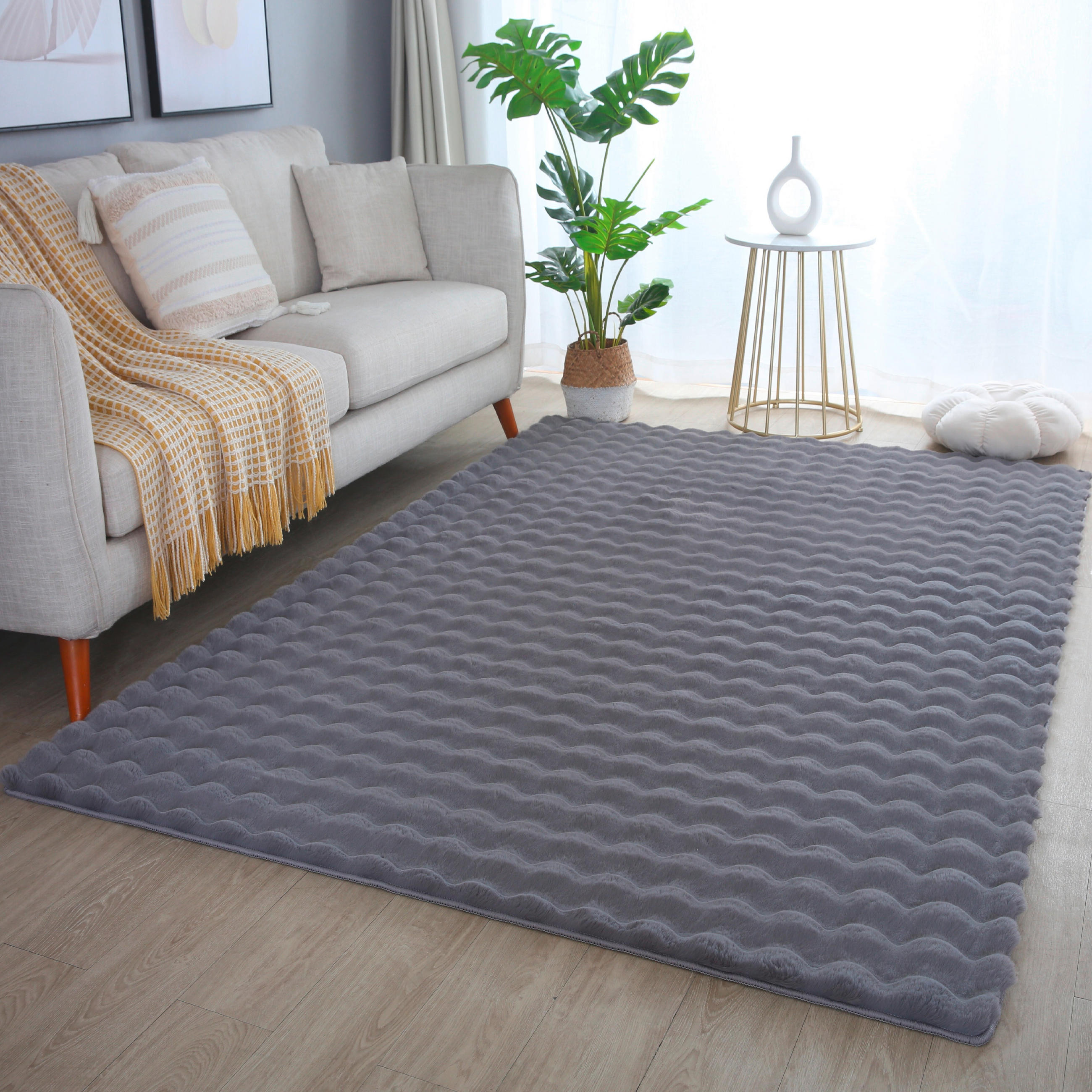HOCHFLORTEPPICH 80/250 cm Ambiance Grau  - Grau, Basics, Textil (80/250cm)