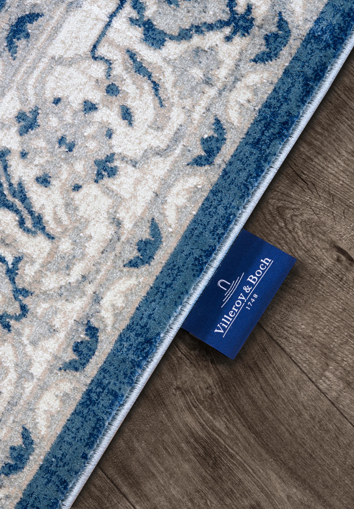 FLACHWEBETEPPICH 200/280 cm Kollektion 1869 Blau, Creme  - Blau/Creme, Design, Kunststoff/Textil (200/280cm) - Villeroy & Boch
