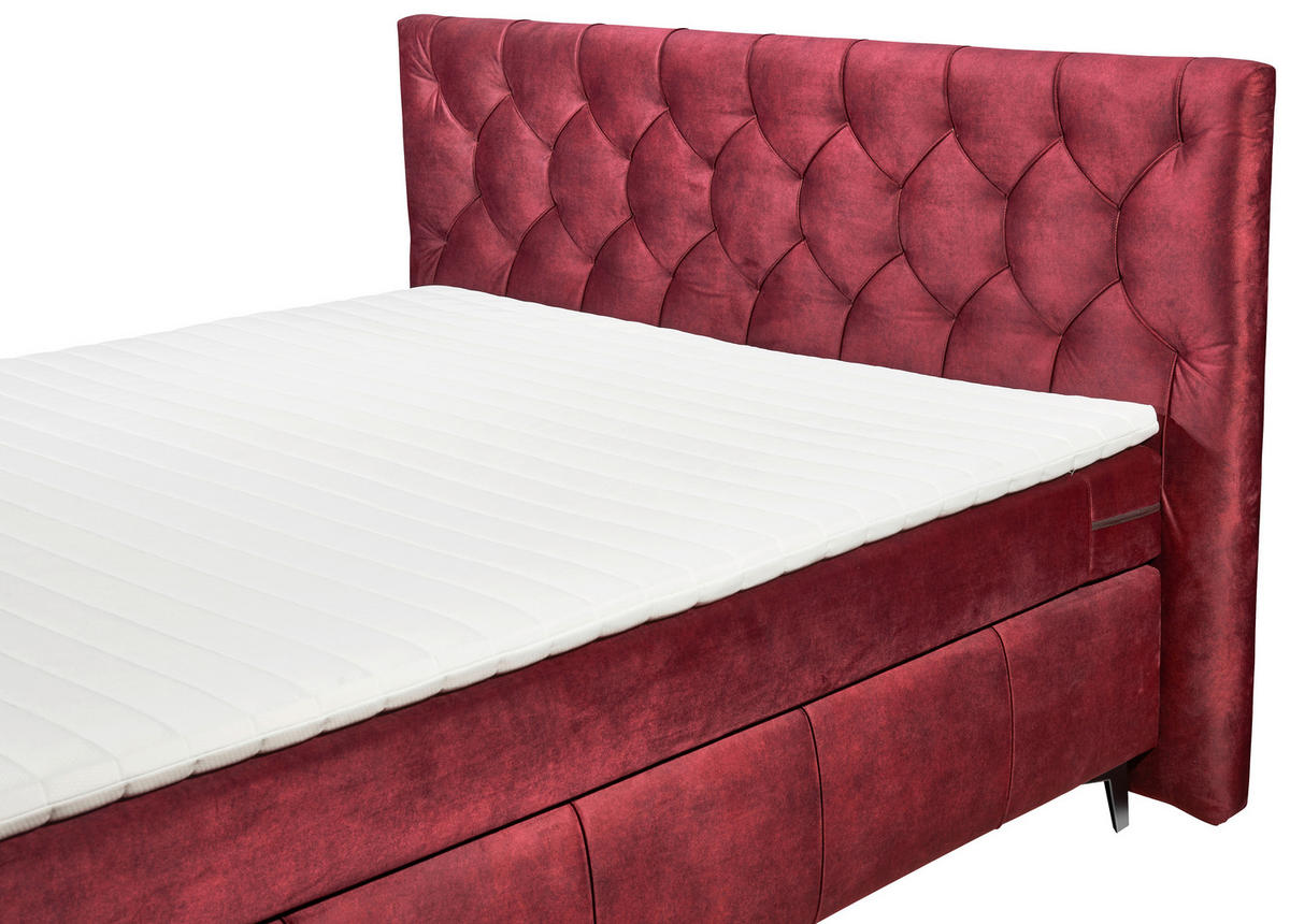BOXSPRINGBETT 180/200 cm  in Lila  - Bordeaux/Lila, Basics, Holzwerkstoff/Kunststoff (180/200cm) - MID.YOU