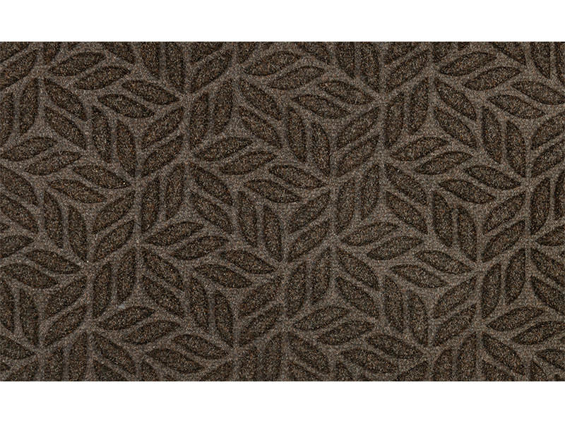 FUßMATTE 45/75 cm Dune Leaves dark brown  - Dunkelbraun, KONVENTIONELL, Kunststoff/Textil (45/75cm) - wash+dry