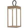 AKKU-TISCHLEUCHTE Miami 15/15/30 cm  - Sandfarben, KONVENTIONELL, Kunststoff/Metall (15/15/30cm) - Dieter Knoll