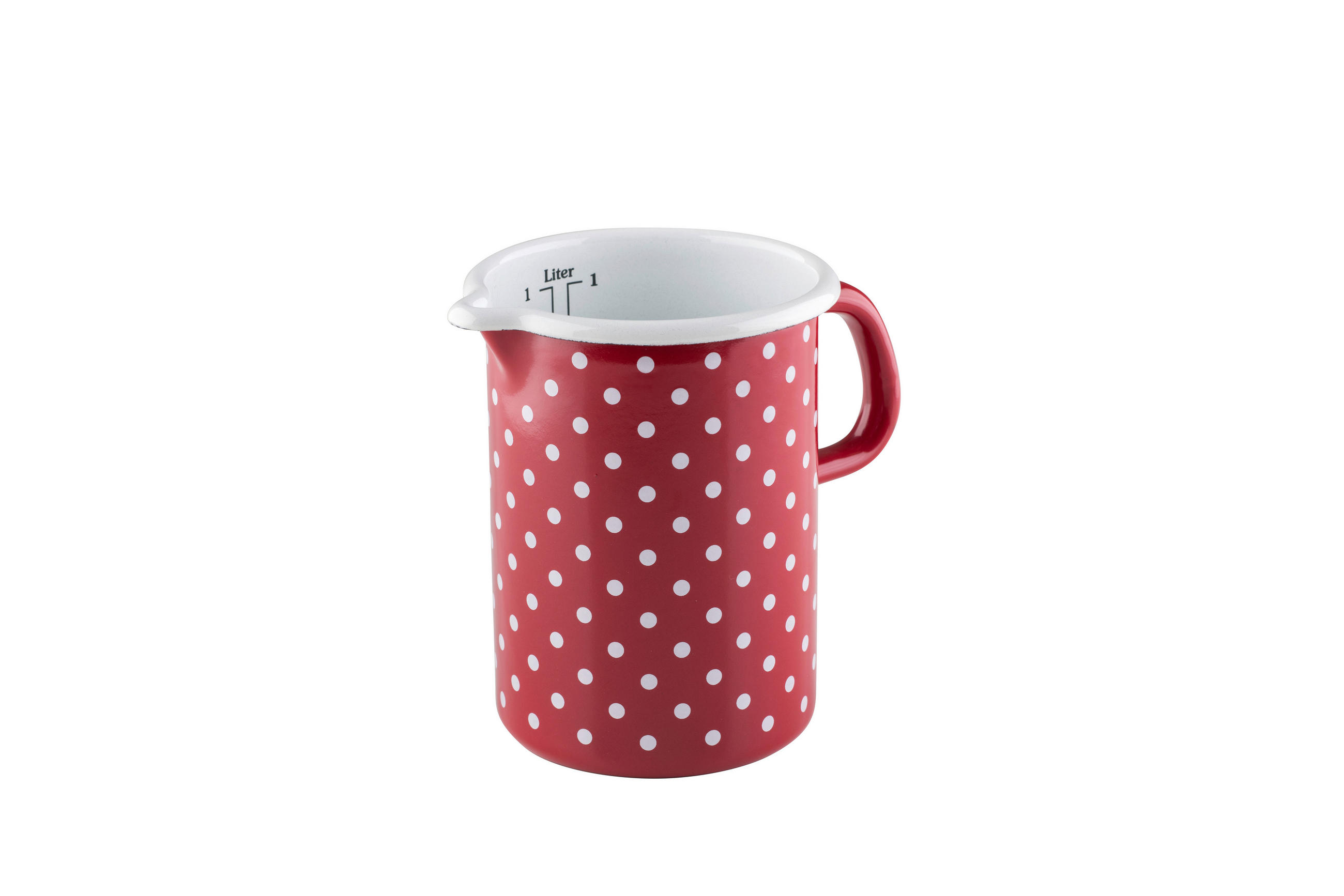 MESSBECHER - Rot/Weiß, LIFESTYLE, Metall (10cm) - Riess