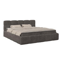 POLSTERBETT 160/200 cm,  in Anthrazit, Matratze, Bettkasten, H3 = fest  - Anthrazit/Schwarz, Trend, Kunststoff/Textil (160/200cm)