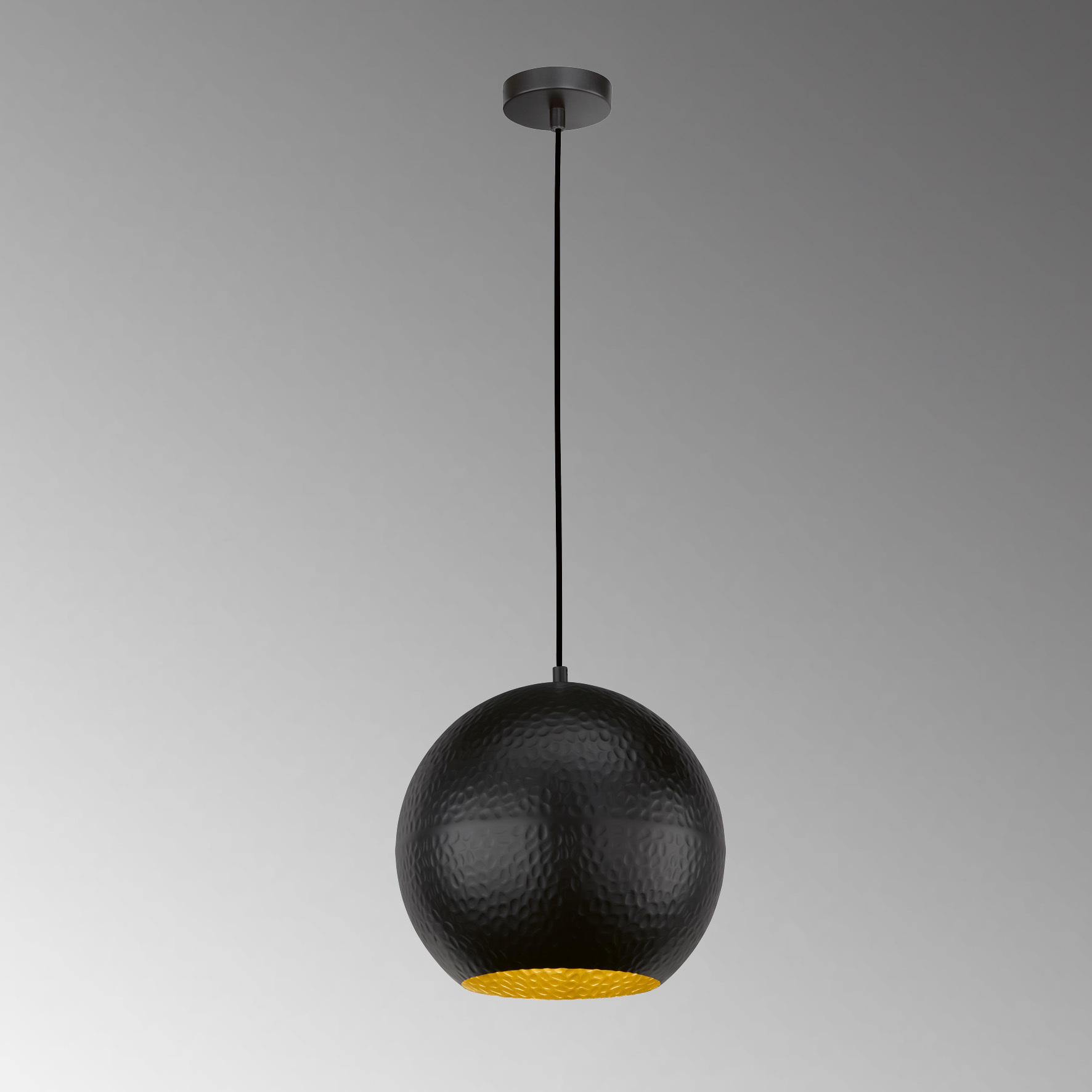 HÄNGELEUCHTE MYLON 30/140 cm   - Goldfarben/Schwarz, Design, Metall (30/140cm) - Fischer & Honsel
