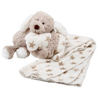 SCHMUSEDECKE Dog & Star  90/75 cm  - Taupe/Weiss, Basics (90/75cm) - My Baby Lou