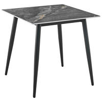 JÍDELNÍ STŮL, šedá, 75/75/75 cm - šedá/černá, Design, kov/keramika (75/75/75cm) - Ti'me