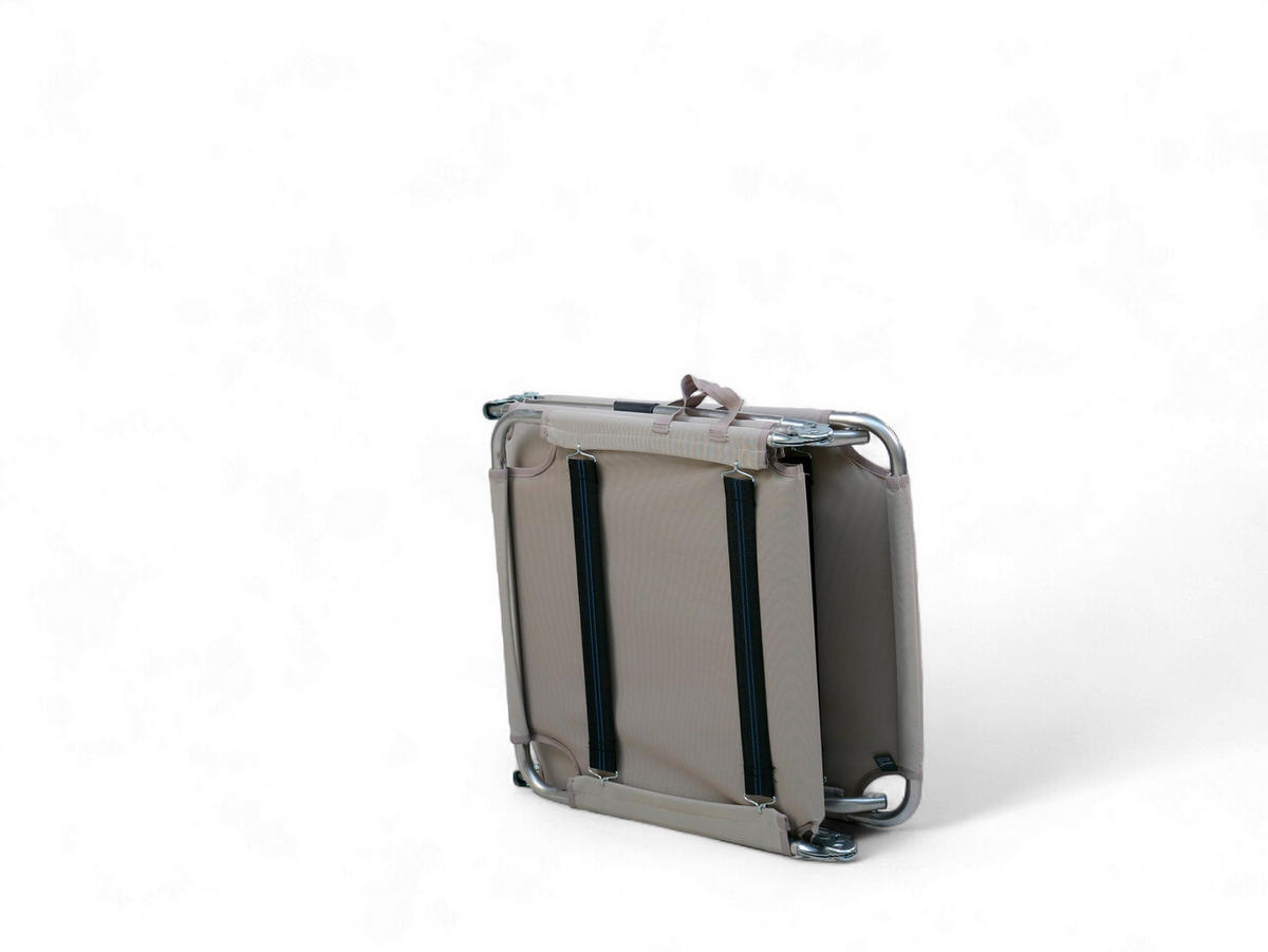 DREIBEINLIEGE 60/38/190 cm  - Silberfarben/Beigebraun, KONVENTIONELL, Textil/Metall (60/38/190cm)