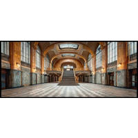 ALUMINIUMBILD Architektur Central Station I - Colour Effect  - Multicolor, Basics, Metall (60/120/4cm) - Euroart