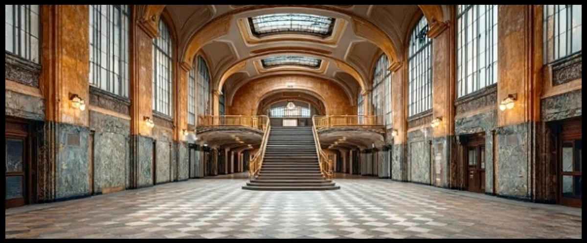 ALUMINIUMBILD Architektur Central Station I - Colour Effect  - Multicolor, Basics, Metall (60/120/4cm) - Euroart