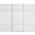 SCHWEBETÜRENSCHRANK  in Weiß  - Chromfarben/Weiß, KONVENTIONELL, Glas/Holzwerkstoff (271/223/68cm) - Novel