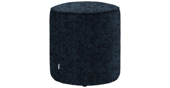 HOCKER in Textil Dunkelblau  - Dunkelblau, Design, Textil (44/46/44cm) - Belluti
