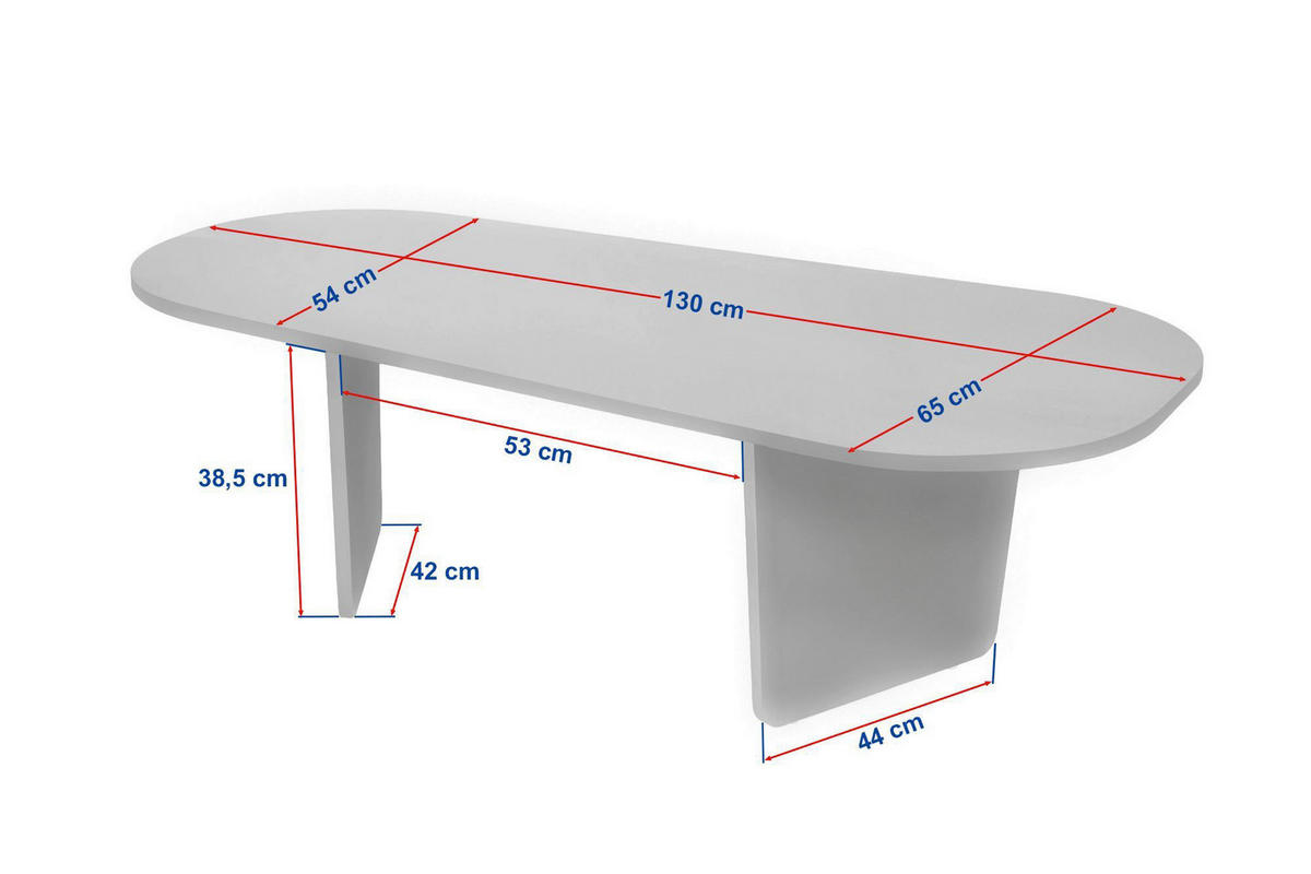 COUCHTISCH 130/65/40 cm Freiform Pinienfarben  - Pinienfarben, Design, Holzwerkstoff (130/65/40cm) - MID.YOU
