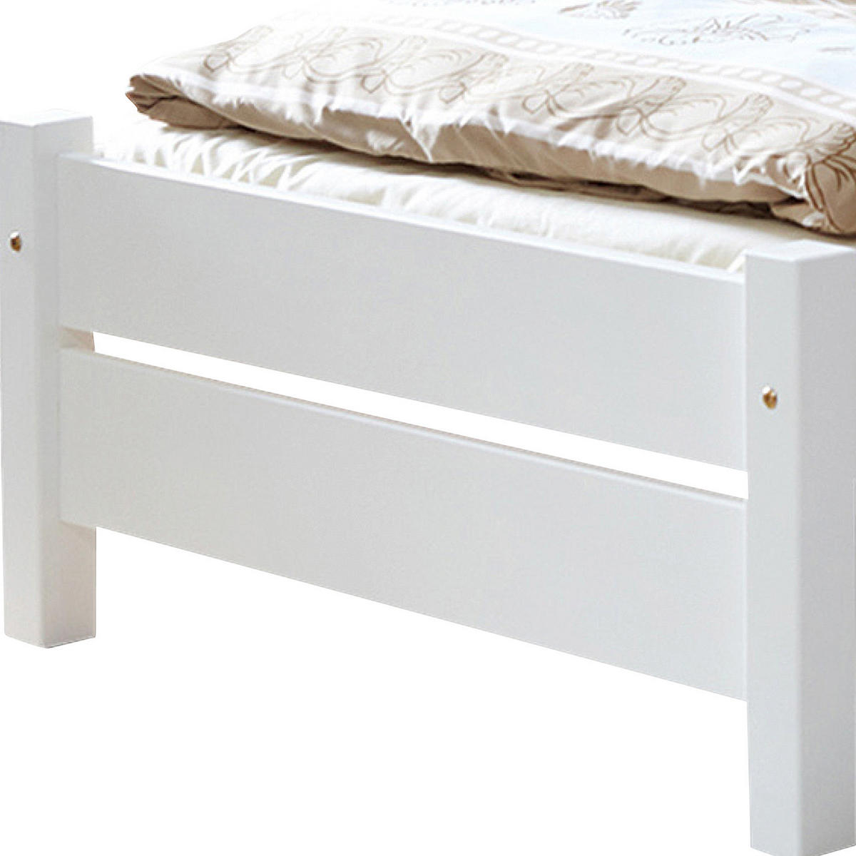 BETT 100/200 cm  in Weiß  - Weiß, KONVENTIONELL, Holz (100/200cm) - MID.YOU