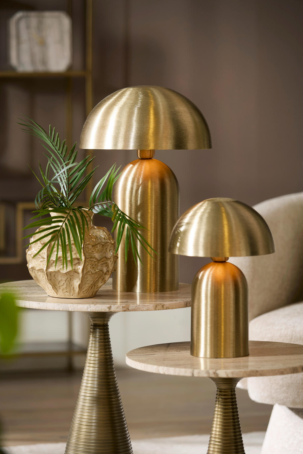 TISCHLEUCHTE Tolima 23/35 cm  - Goldfarben, MODERN, Metall (23/35cm) - Light & Living