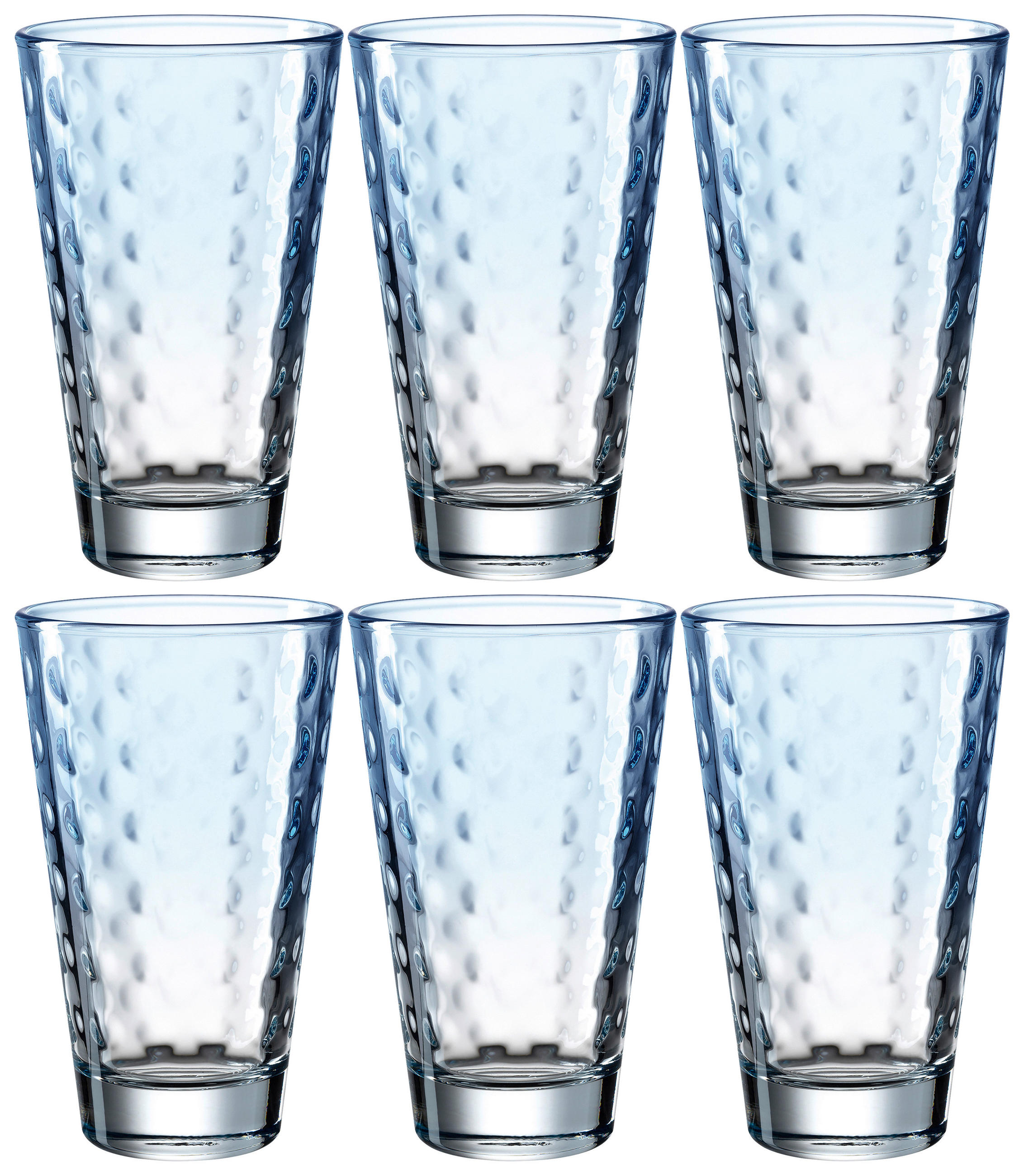GLÄSERSET Optic  - Hellblau, Basics, Glas (300ml) - Leonardo