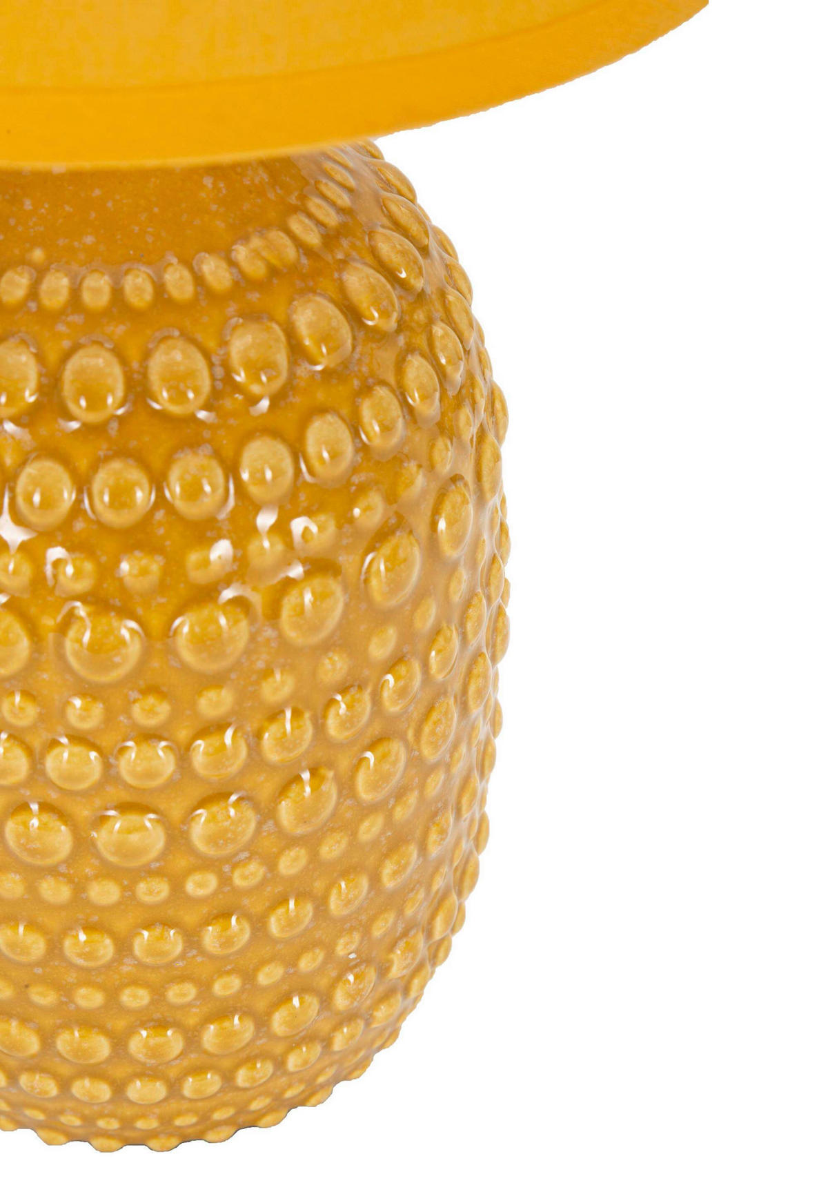 TISCHLEUCHTE   - Gelb, Basics, Keramik/Textil (15/30.5/15cm)