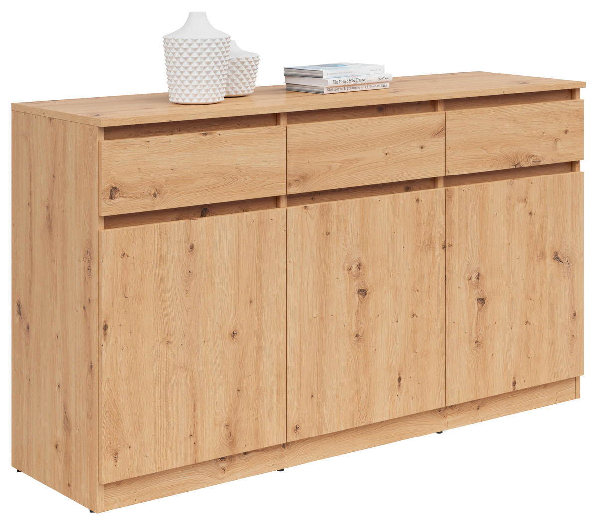 KOMMODE  in 135/81/42 cm  - Eiche Artisan, KONVENTIONELL, Holzwerkstoff (135/81/42cm)