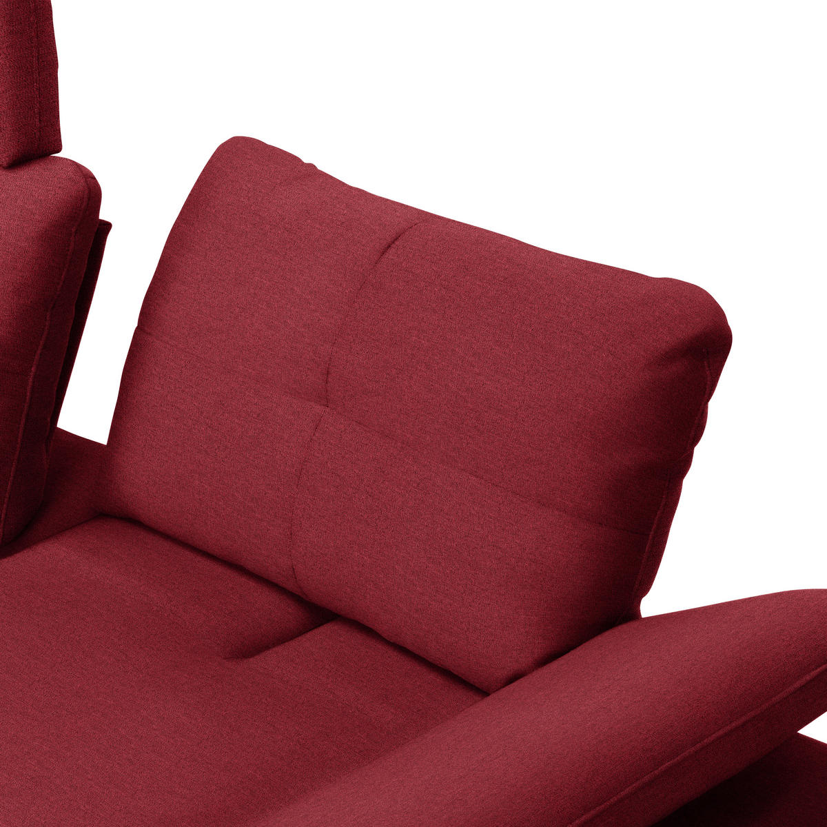 ECKSOFA in Webstoff Bordeaux  - Bordeaux/Schwarz, Design, Textil/Metall (179/301cm) - Chilliano