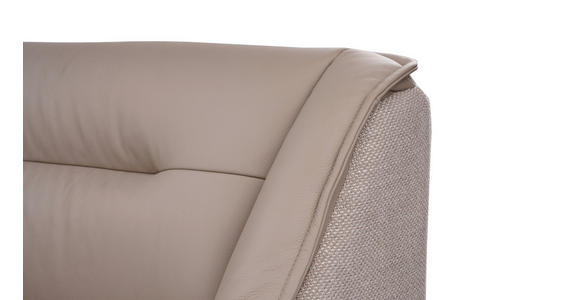 ECKBANK 237/178 cm Struktur Echtleder Schwarz, Taupe   - Taupe/Schwarz, Design, Leder/Textil (237/178cm) - Novel