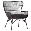OHRENSESSEL Webstoff Schwarz  - Schwarz, LIFESTYLE, Holz/Textil (74/87/64cm) - Landscape