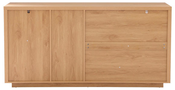 SIDEBOARD  in 162/82/40 cm  - Eichefarben/Weiß Hochglanz, KONVENTIONELL, Holzwerkstoff (162/82/40cm) - Xora