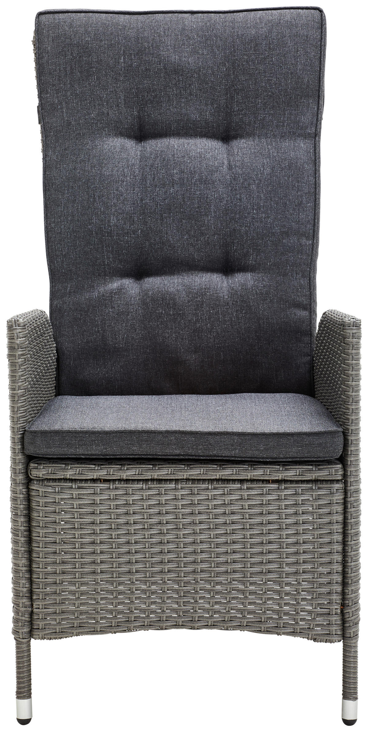 GARTENSESSEL Stahl Grau, Dunkelgrau  - Dunkelgrau/Grau, MODERN, Kunststoff/Textil (55/108/71cm) - Ambia Garden