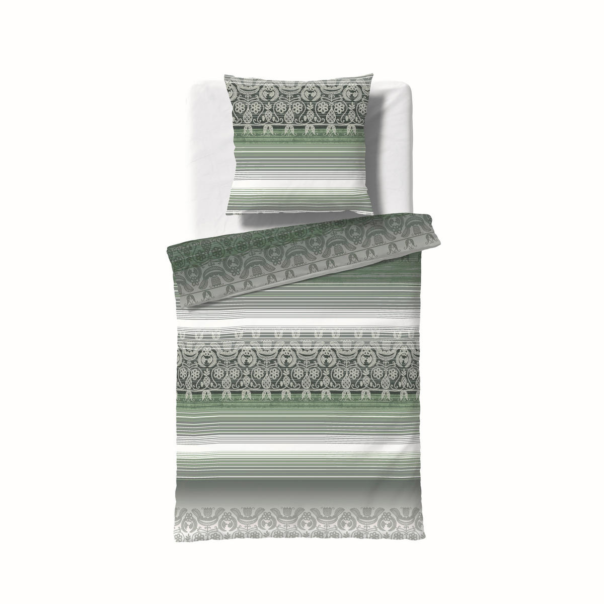 BETTWÄSCHE Aspen Biber 155/200 cm  - Grün, Design, Textil (155/200cm) - Fleuresse