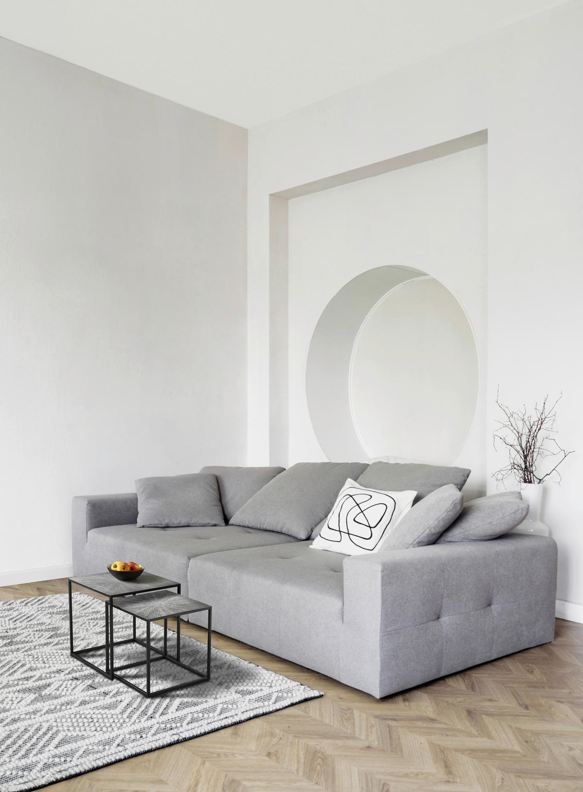 SADA STOLKŮ, černá, barvy stříbra - černá/barvy stříbra, Moderní, kov (35-40/35-40/35-40cm)