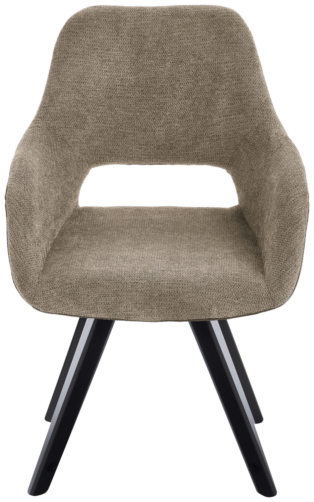 ARMLEHNSTUHL  in Flachgewebe, Mikrofaser  - Schwarz/Cappuccino, Design, Holz/Textil (56/86/64cm) - Lomoco