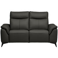 2-SITZER-SOFA  in Echtleder Anthrazit   - Anthrazit/Schwarz, Design, Leder/Metall (176/105/98cm) - Belluti