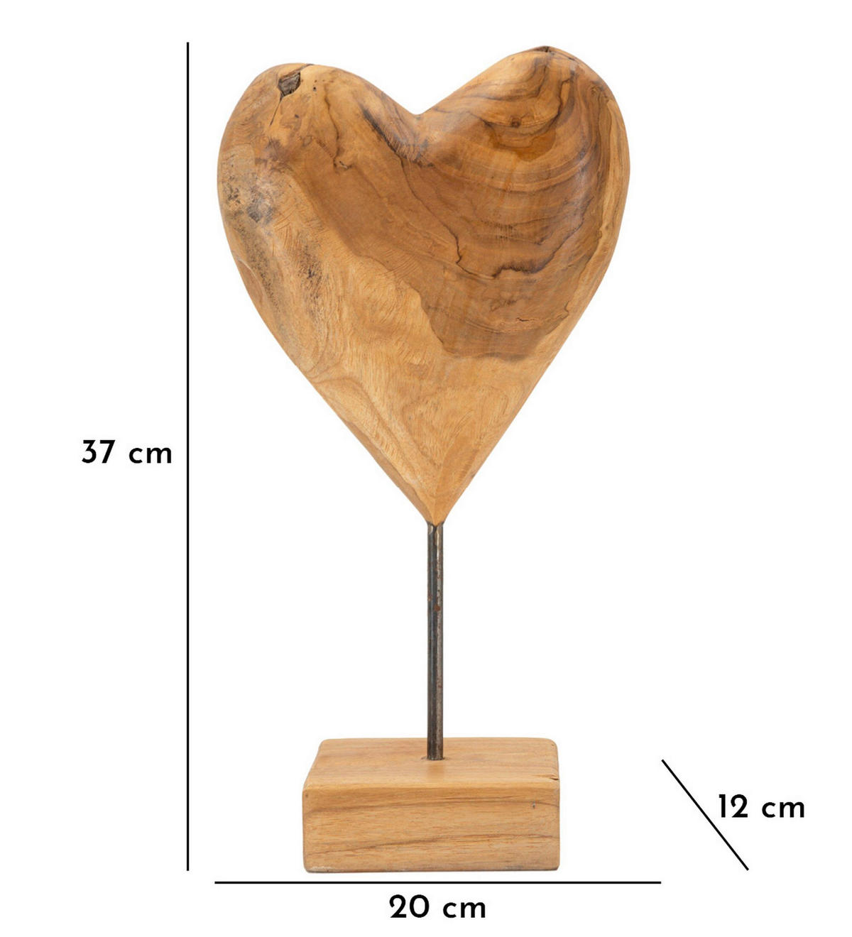 SKULPTUR - Braun, Basics, Holz (20/37/12cm)