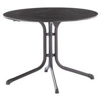 GARTENTISCH Holzwerkstoff Anthrazit, Grau rund  - Anthrazit/Grau, MODERN, Holzwerkstoff/Metall (100/73cm) - Sieger