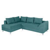 ECKSOFA Türkis Webstoff  - Türkis/Chromfarben, Design, Kunststoff/Textil (200/267cm) - P & B