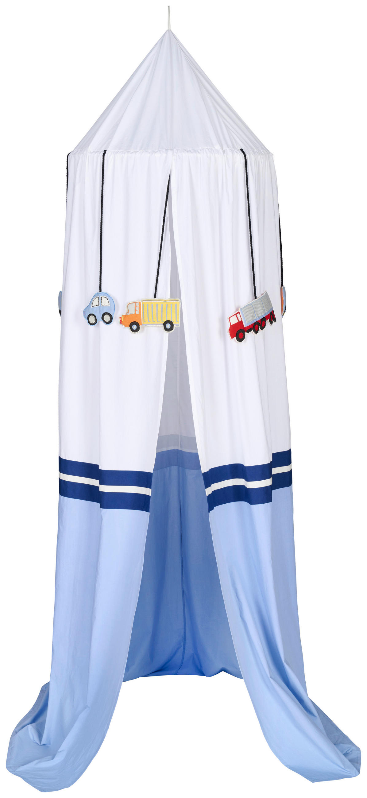 BALDACHIN On the Road  - Blau/Weiß, Basics, Holz/Textil (60/240cm) - Patinio