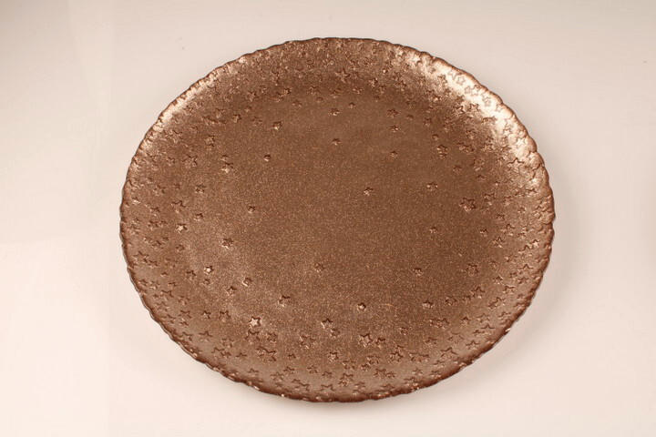 PLATZTELLER Glas  - Bronzefarben, LIFESTYLE, Glas (32,5cm) - X-Mas