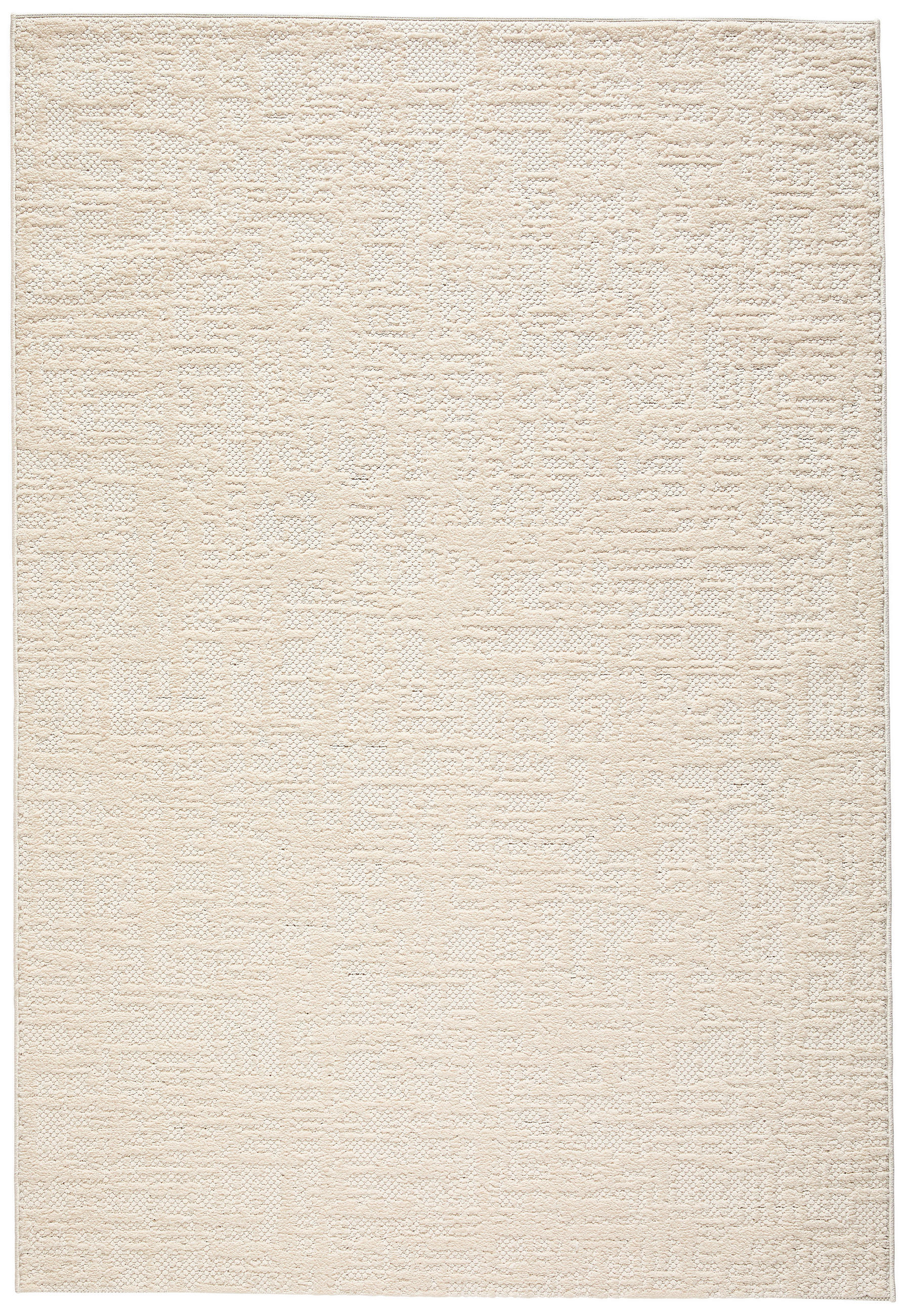WEBTEPPICH  Wohnzimmer 120/170 cm Woven Cut-Loop Creme rechteckig  - Creme, Basics, Textil (120/170cm) - Novel